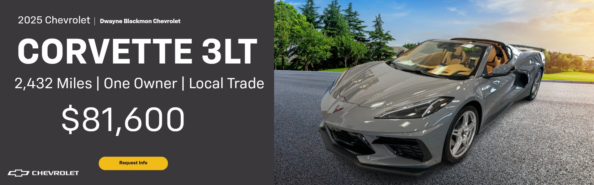 2025 Corvette 3LT $81,600